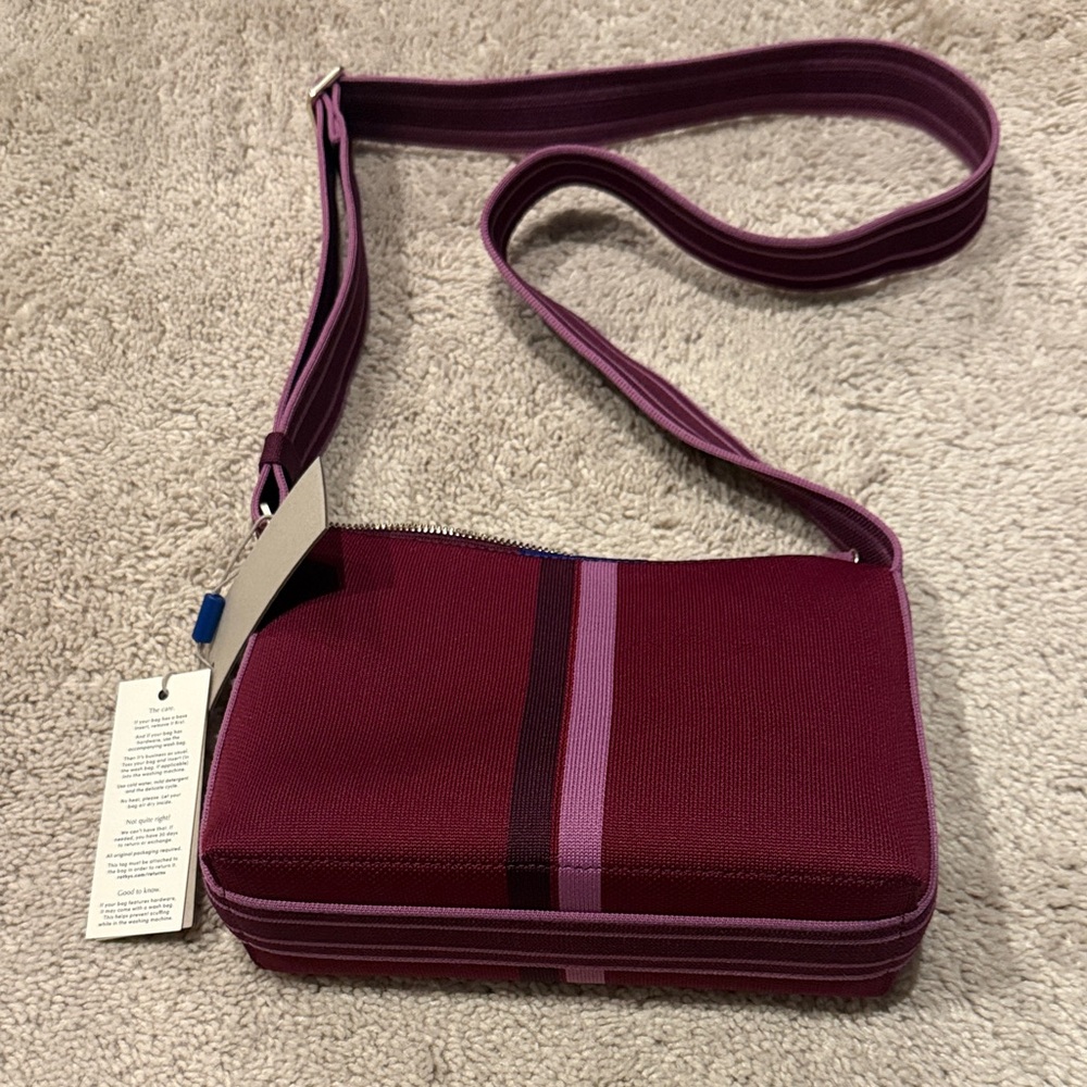 Rothy's Crossbody Bag in Burgundy and Purple
